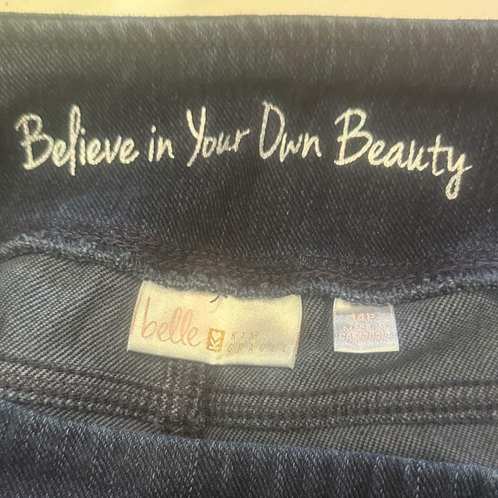 Belle Women's 14P Dark Blue cropped Jeans - Picture 6 of 8